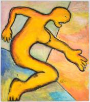 Wahorn jelzéssel: Női akt. Akril, farost, 75x65 cm