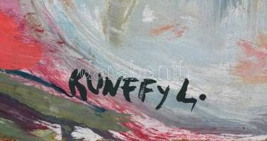 Kunffy jelzéssel: Női portré. Olaj, farost, 82,5x68 cm