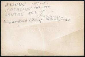 cca 1900 Fiume, a Zurkovai Kőbánya Vállalat 3 db nevesített vitorlás hajója: Fiumando, Cittadino, An...