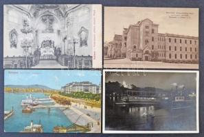 Budapest - Kb. 150 db RÉGI képeslap egy képeslapfüzettel (Kegyes-Tanítórendi Gimnázium), vegyes minő...