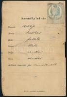 1895 Igazolási jegy köszörűs részére