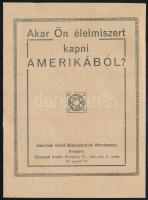 1920 Amerikai élelmiszersegély levelezőlap és ismertető