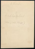 1930 Kinszki Imre (1901-1945) budapesti fotóművész hagyatékából, a szerző által aláírt és feliratozo...