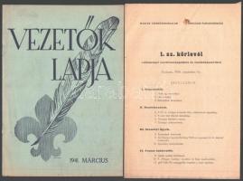 cca 1920-1940 4 db cserkészet témájú nyomtatvány, újság