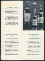 cca 1960 Moskovskaja Vodka, orosz, angol, francia, és spanyol nyelvű reklám prospektus