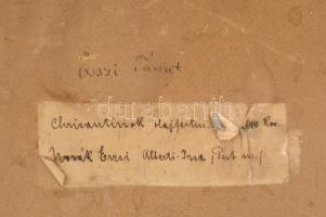 Novák Erzsébet (1893-?): Krizantémok (1920-25 körül). Olaj, karton, jelzett (keret által takarva), s...