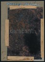 1893 Ferrotípia (vaslemezre készült gyorsfénykép) Kerny Istvánról, feliratozva, Kerny István (1879-1...