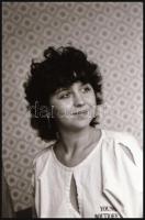 cca 1975 Két portré után, két aktfelvétel, szolidan erotikus felvételek, 4 db vintage NEGATÍV, 36x24...