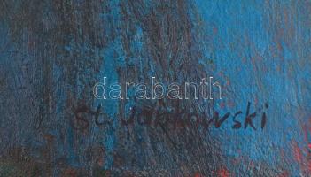 St Jankowski jelzéssel, feltehetően orosz festő munkája: Ábrándozó hölgy virágmezőben. Olaj, vászon,...