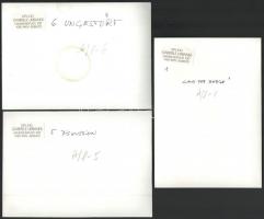 cca 1980 Gabriele Urbanek bécsi fotóművész 3 db feliratozott, vintage fotóművészeti alkotása, 13x18 ...