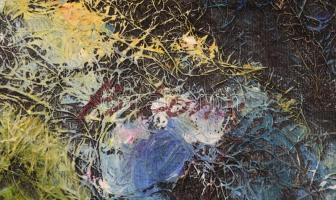 Olvashatatlan jelzéssel: Hölgy legyezővel. Olaj, vászon, 60×50 cm