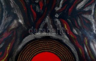 Lossonczy jelzéssel (hátoldalán): Örvénylő formák. Olaj, farost, 50x70 cm