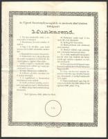 1905 Ujpesti faesztergályossegédek- és mesterek által közösen kidolgozott munkarend 24x30 cm
