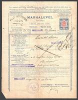 1917-20 Vasúti fuvarlevél, marhalevél