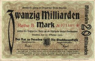 Német Birodalom/Weimari Köztársaság/Dresden 1923. 20.000.000.000M T:II-/III+