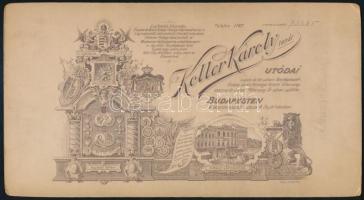 1898 Budapest, Koller Károly utódai fényképészeti műtermében készült vintage fotó Rusz Ferencről és ...