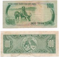 Dél-Vietnám 1955. 100D + 1972. 100D T:III foltos
South Vietnam 1955. 100 Dong + 1972. 100 Dong C:F ...