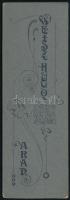 1904 Arad, Weisz Hugó fényképész műtermében készült vintage fotó, különlegesen karcsú formátumban, p...