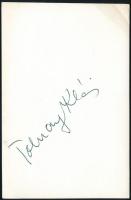 Tolnay Klári (1914-1998) színésznő aláírása egy őt ábrázoló fotó hátoldalán, 14x9 cm