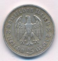 Német Harmadik Birodalom 1935A 5M Ag "Hindenburg" T:2-
German Third Empire 1935A 5 Reichs...