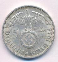 Német Harmadik Birodalom 1938A 5M Ag "Hindenburg" T:2
German Third Empire 1938A 5 Reichsm...