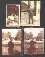 cca 1918 Privát fényképek vegyes tétele, néhány feliratozva, 13 db vintage fotó, 9x12 cm és 6x9 cm k...