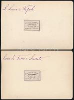 cca 1880 Olaszország, Nápoly és Sorrento, 2 db feliratozott vintage fotó, 11,3x16,3 cm / Naples, Sor...
