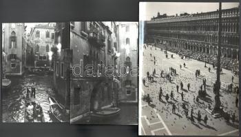 1880 és 1968 között készült 7 db vintage fotó az olaszországi Velencéről, 25,5x17,5 cm és 18x12 cm között / Venice, Italy, 7 photos