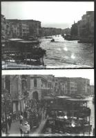 1880 és 1968 között készült 7 db vintage fotó az olaszországi Velencéről, 25,5x17,5 cm és 18x12 cm k...