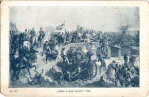 Csata a piski hídnál. Divald 14. sz. / Hungarian Revolution of 1848, battle at the bridge of Simeria (EM)