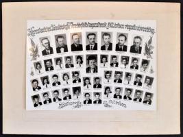 1962 Kereskedelmi Tanulóiskola Vendéglátó tagozatának tanárai és végzős tanulói, kistabló nevesített...