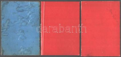 cca 1927-31 3 db Gróf Apponyi Albert Poliklinika kártyanaptár, kopott