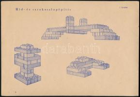 1956 Műépítő. I. számú készlet. Útmutató. Bp., "MŰ-TEX",(Budai-ny.,) Tankó Béla (1885-1982...