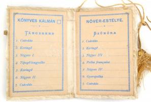 1891 február 22. Könyves Kálmán Növér Estéje Táncrend, bejegyzés nélkül, plüss hatású borítással, jó...