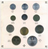 1993. 10f-200Ft (11xklf) forgalmi sor dísztokban, benne 200Ft Ag "MNB", "Magyarország...