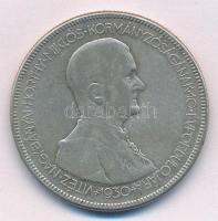 1930. 5P "Horthy Jobbra" Ag T:2-,3 patina Adamo P8