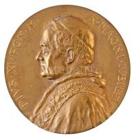 Vatikán 1925. Hit Alapítvány 1925 / IX. Piusz aranyozott Br emlékérem. Szign.: Parisi (54mm) T:2 Vatican 1925. FVNDAMENTA FIDEI MCMXXV / PIVS IX PON M A MAGNI IVBILEI gold plated Br medallion (54mm) Sign: Parisi C:XF