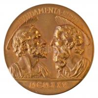 Vatikán 1925. "Hit Alapítvány 1925 / IX. Piusz" aranyozott Br emlékérem. Szign.: Parisi (5...