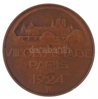 Franciaország 1924. "VIII. Olimpiai Játékok - Párizs" kétoldalas Br emlékérem. Szign.: Rao...