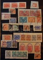 PERU Okmánybélyeg gyűjtemény az 50-es 60-as évekből, 613 bélyeg kivágásokon + 42 teljes okmány / Duty stamp collection from the 50-60-es, 613 stamps on pieces + 42 complete documents