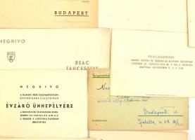 cca 1931-1947 9 db sportegyesületek (BEAC,KASE) és orvostudományi kar...stb különféle eseményeire sz...