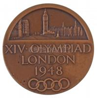 Nagy-Britannia 1948. "XIV. Olimpiai Játékok London 1948" Br részvételi emlékérem. Szign.: ...
