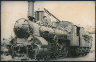 Ganz-mozdonyok, 3 db fotó, 11×17 cm
