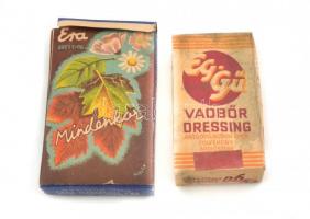 2 db dressing cipőápoló szer, eredeti kopott, illusztrált karton csomagolásban, tartalommal