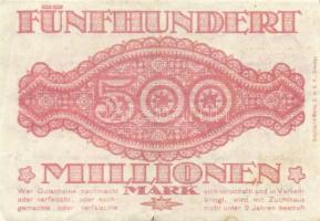 Német Birodalom/Weimari Köztársaság/Dresden-Altstadt 1923. 500.000.000M T:II/III