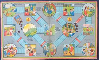 cca 1930-40 össz. 2 db Franck kávépótlék társasjáték papír tábla: 1 db színes illusztrált Kis olimpi...