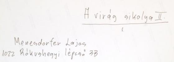 cca 1989 Menesdorfer Lajos (1941-2005) budapesti fotóművész hagyatékából, feliratozott, vintage fotó...