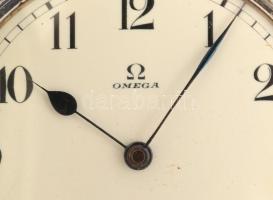 Duplafedeles ezüst Omega zsebóra, szép, működő állapotban / Silver pocket watch d: 50 mm