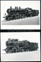 4 db régi mozdonyokat ábrázoló fotó / old locomotives 4 photos 24x12 - 17x12 cm