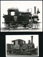 4 db régi mozdonyokat ábrázoló fotó / old locomotives 4 photos 9x12-24x12  cm